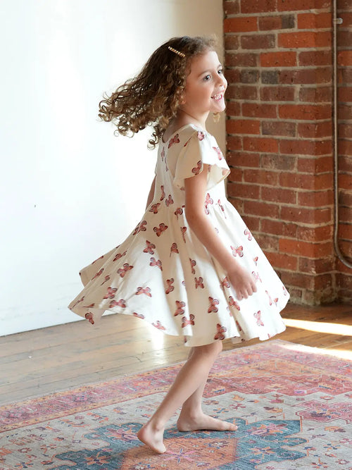 Butterfly Away Ruffle Twirl Dress